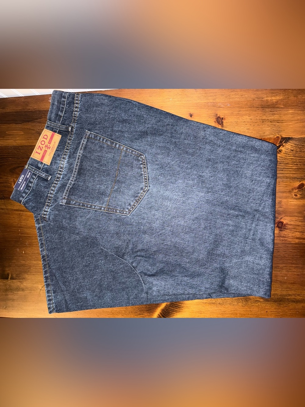 Izod Men's Dark Blue Relaxed Fit Jeans